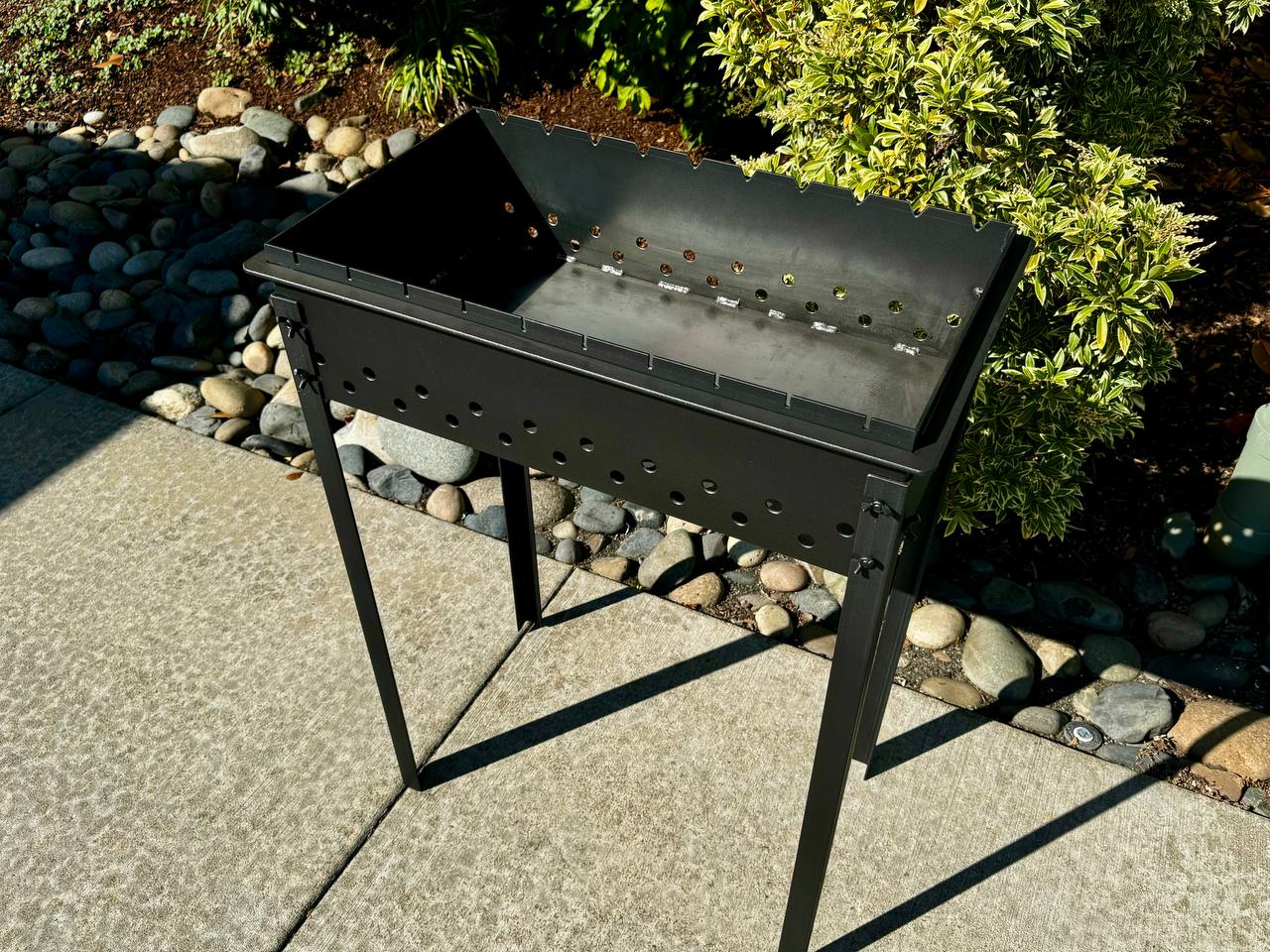 BBQ Grill Steel Mangal for Fire Wood 14x24 inch  (11Ga/3mm)